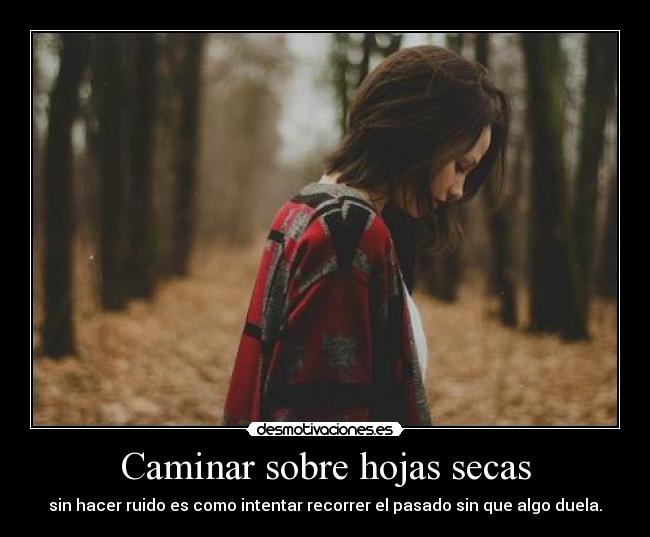 Caminar sobre hojas secas -