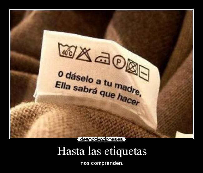 Hasta las etiquetas -