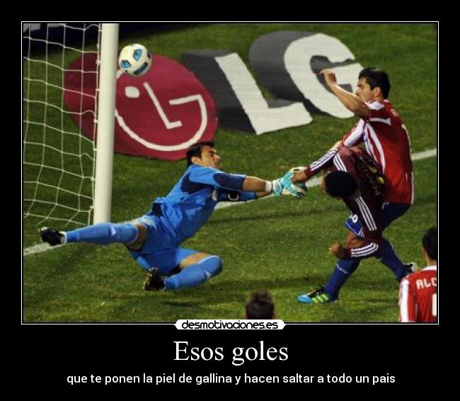 Esos goles - que te ponen la piel de gallina y hacen saltar a todo un pais