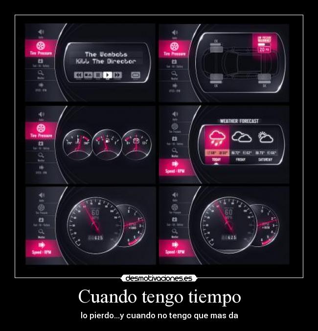 Cuando tengo tiempo - lo pierdo...y cuando no tengo que mas da