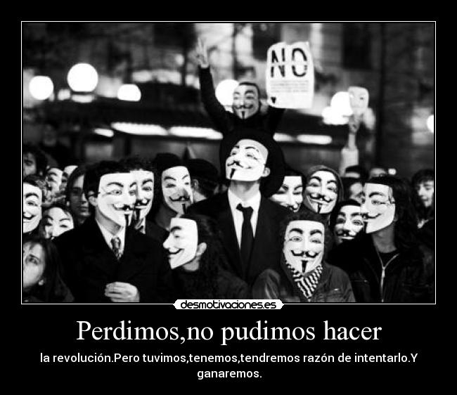 Perdimos,no pudimos hacer -