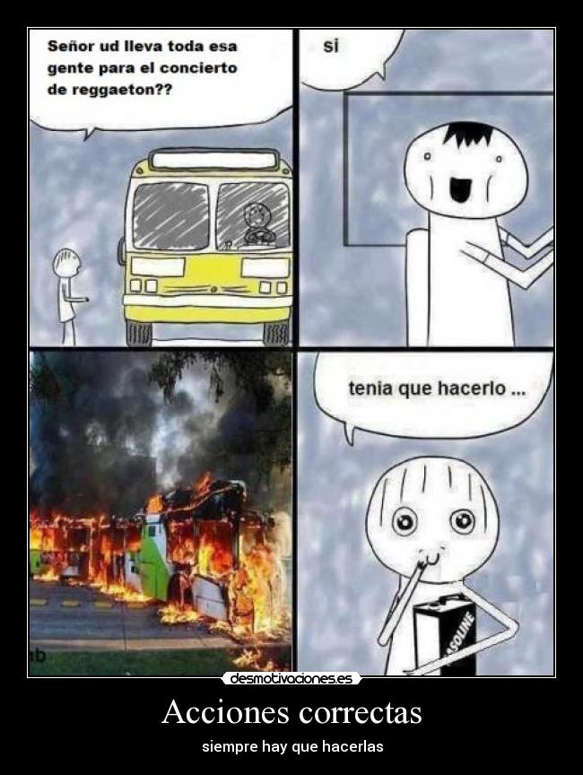 Acciones correctas -