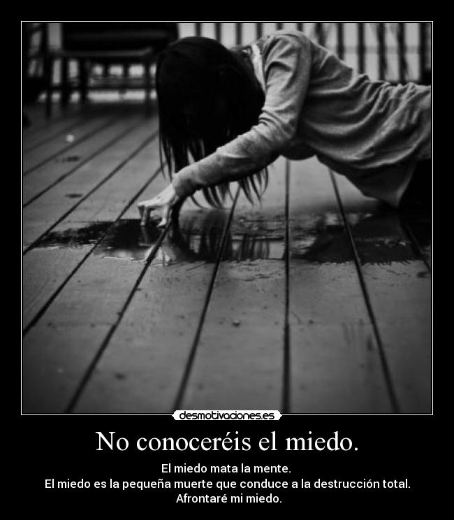 No conoceréis el miedo. - 