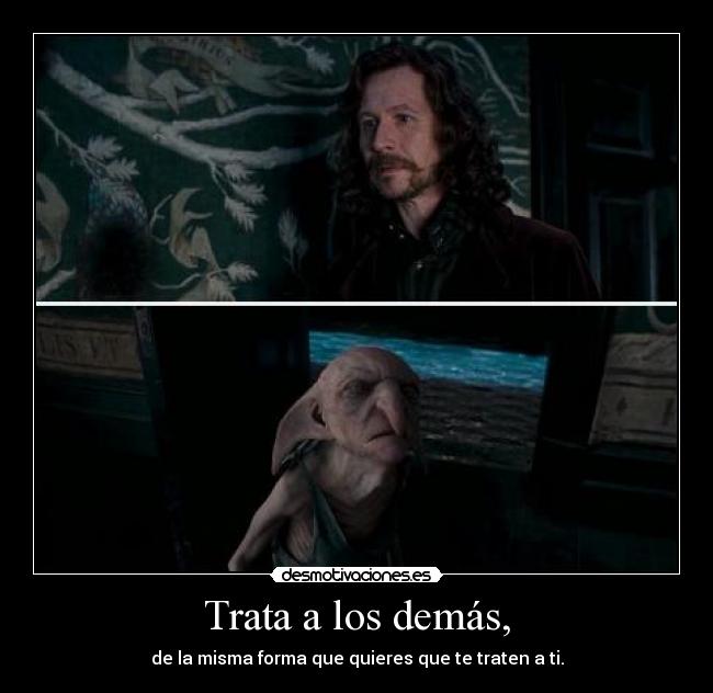 carteles kreacher sirius trato desmotivaciones