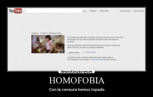 HOMOFOBIA - Con la censura hemos topado