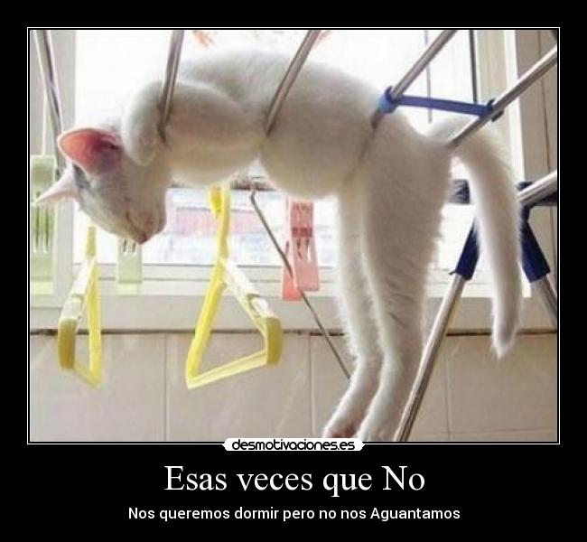 Esas veces que No - Nos queremos dormir pero no nos Aguantamos