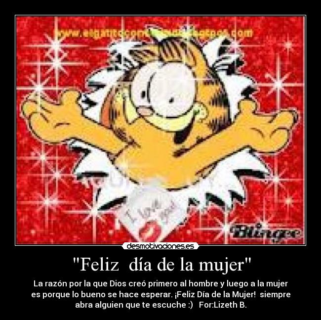 Feliz día de la mujer -