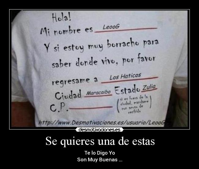 Se quieres una de estas -