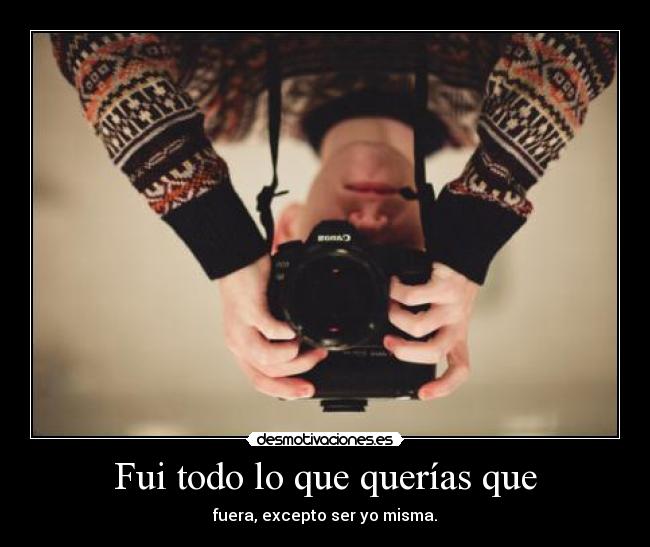 Fui todo lo que querías que -