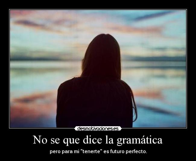 No se que dice la gramática - pero para mi tenerte es futuro perfecto.