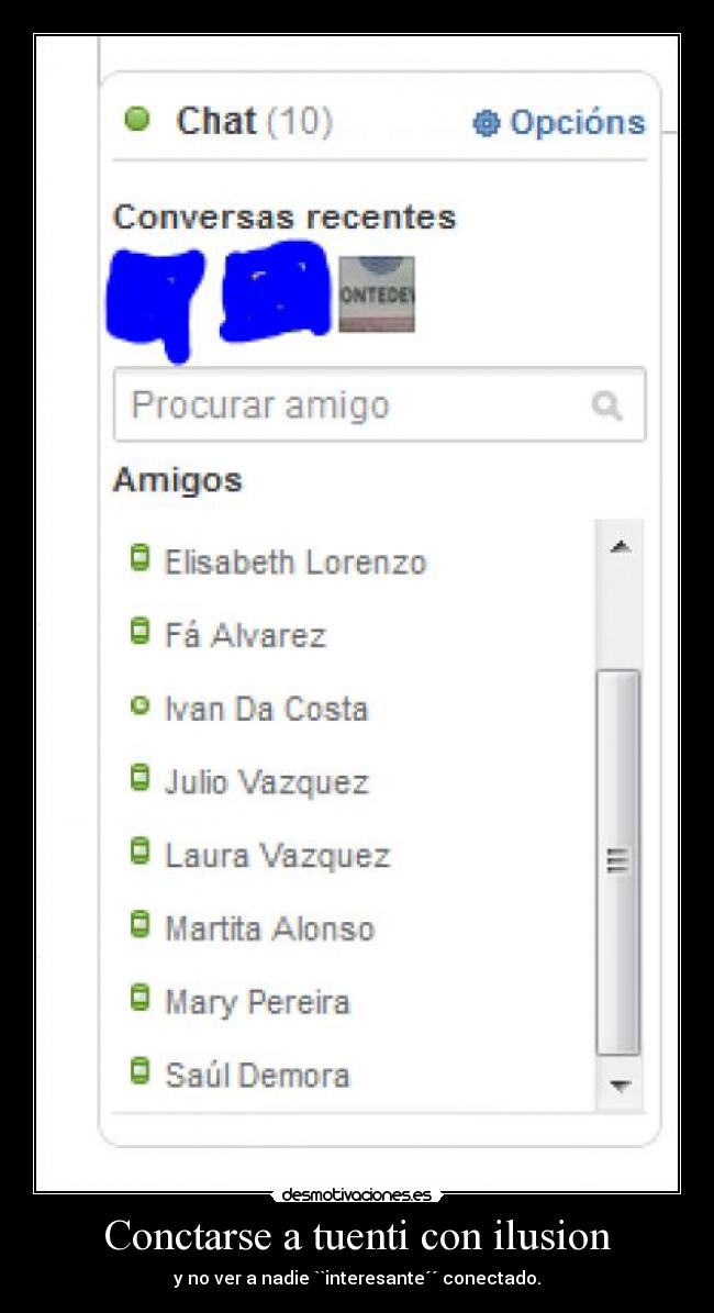 Conctarse a tuenti con ilusion -