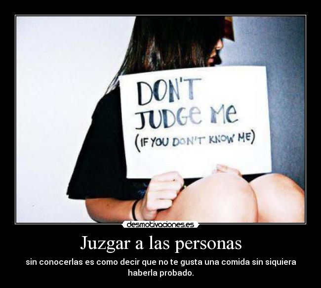 Juzgar a las personas -
