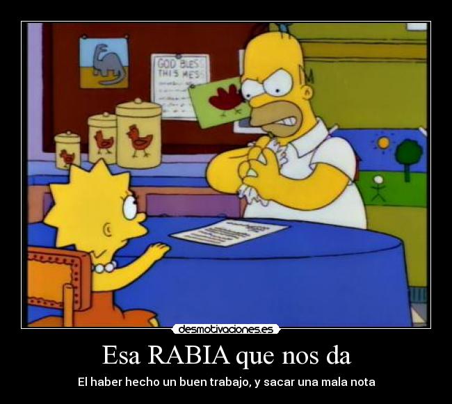 Esa RABIA que nos da - El haber hecho un buen trabajo, y sacar una mala nota
