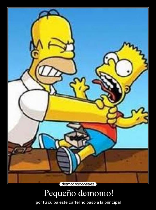 carteles homero golpeando bart desmotivaciones