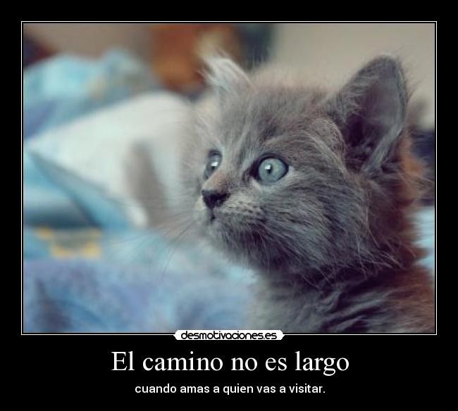 El camino no es largo - cuando amas a quien vas a visitar.