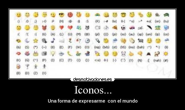 Iconos... - Una forma de expresarme  con el mundo
