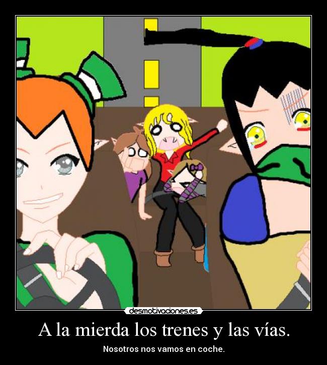 carteles coches mierda las vias taligo morira del mareo desmotivaciones