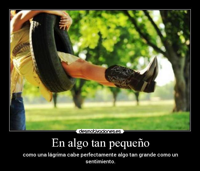 En algo tan pequeño -