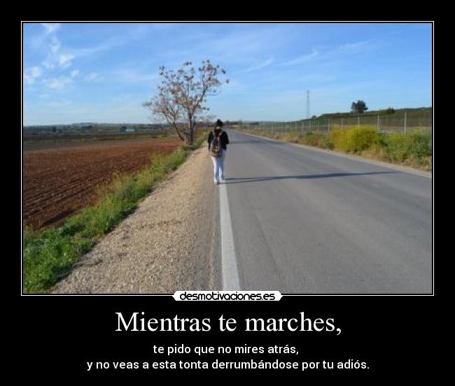Mientras te marches, -