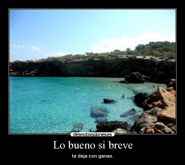 Lo bueno si breve - te deja con ganas.