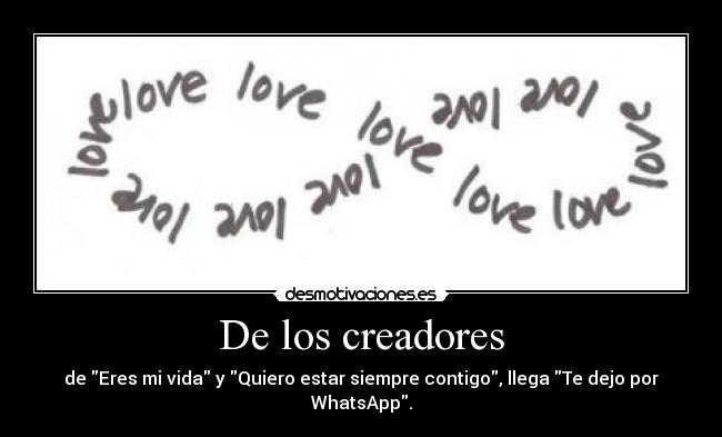 De los creadores - de Eres mi vida y Quiero estar siempre contigo, llega Te dejo por WhatsApp.