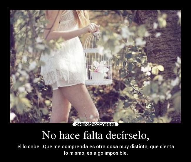 No hace falta decírselo, -