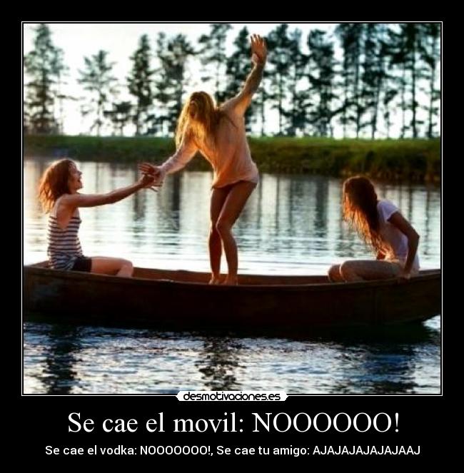 Se cae el movil: NOOOOOO! - Se cae el vodka: NOOOOOOO!, Se cae tu amigo: AJAJAJAJAJAJAAJ