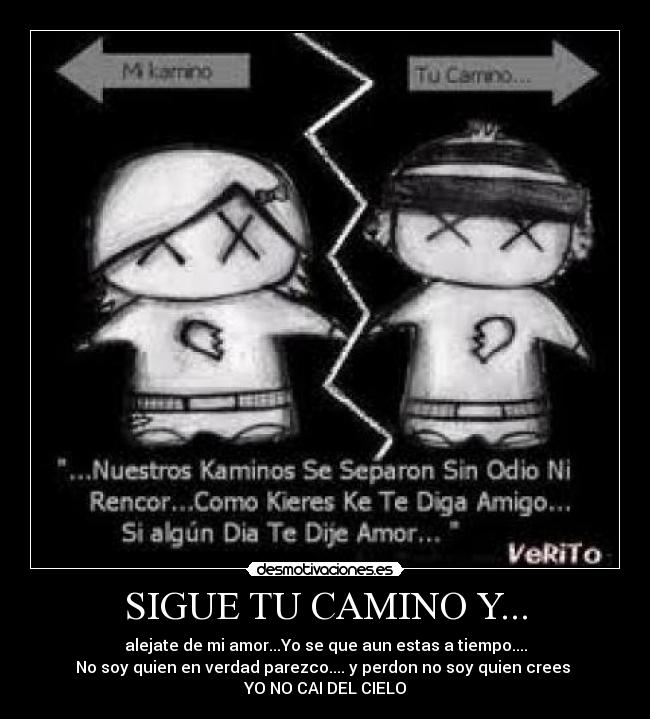 carteles seguire camino mientras sigues tuyo desmotivaciones