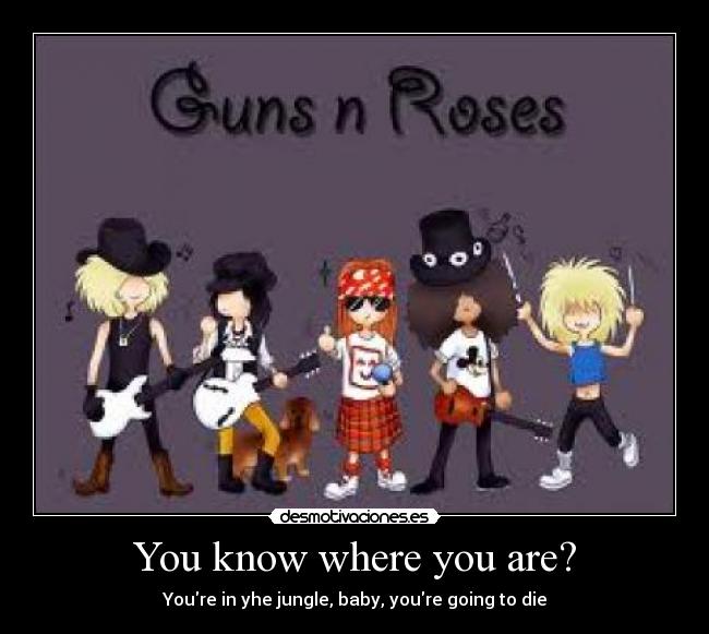 carteles guns and roses welcome the junglee desmotivaciones