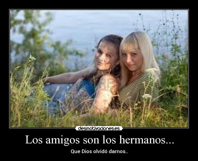 Los amigos son los hermanos... -