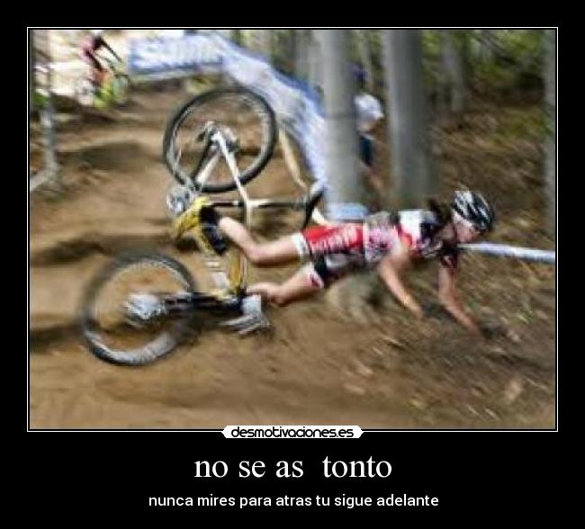 no se as  tonto - nunca mires para atras tu sigue adelante