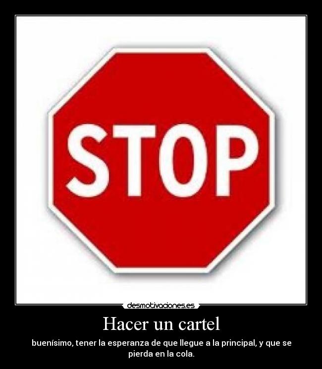Hacer un cartel -