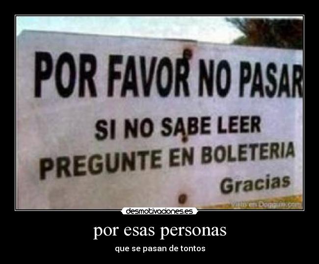 por esas personas - 