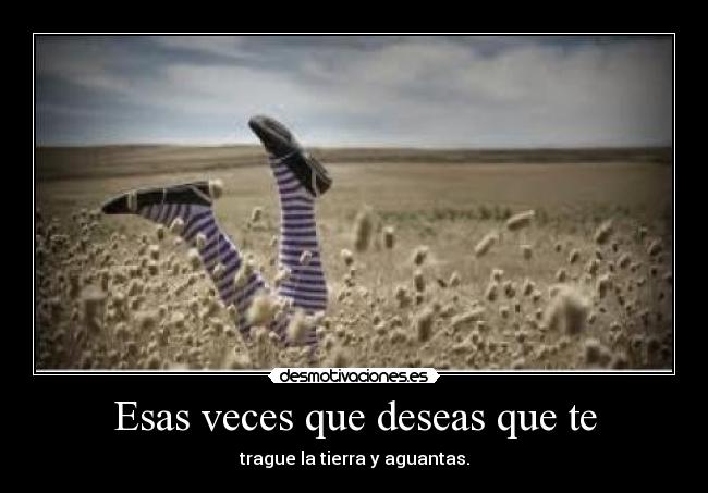 Esas veces que deseas que te -