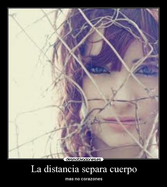 La distancia separa cuerpo -