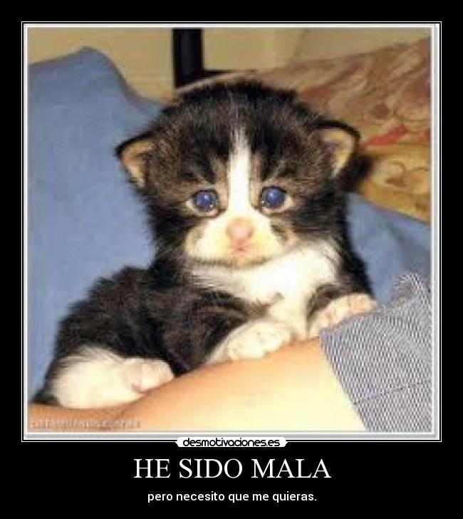 HE SIDO MALA - pero necesito que me quieras.