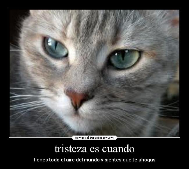 tristeza es cuando - tienes todo el aire del mundo y sientes que te ahogas