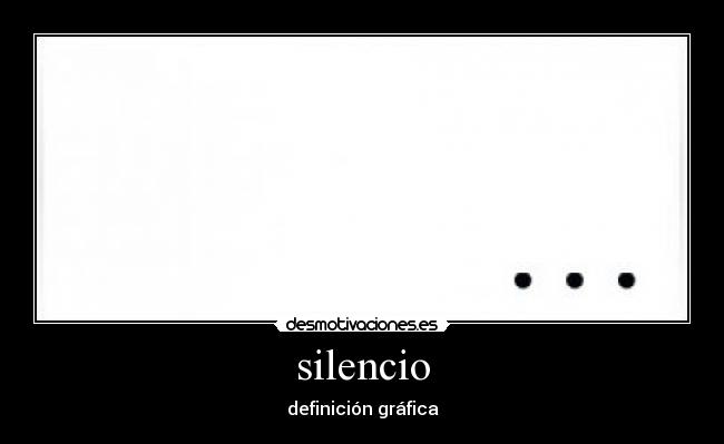 silencio - definición gráfica