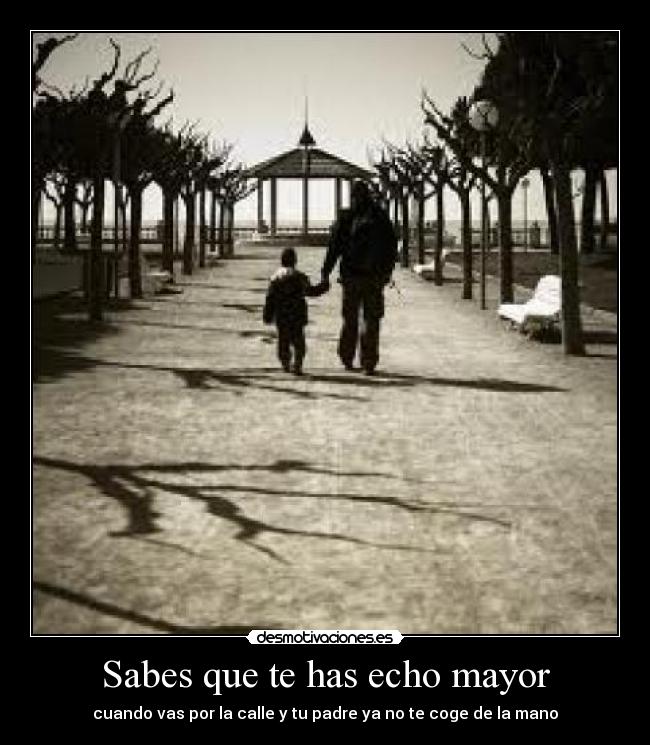 Sabes que te has echo mayor - 
