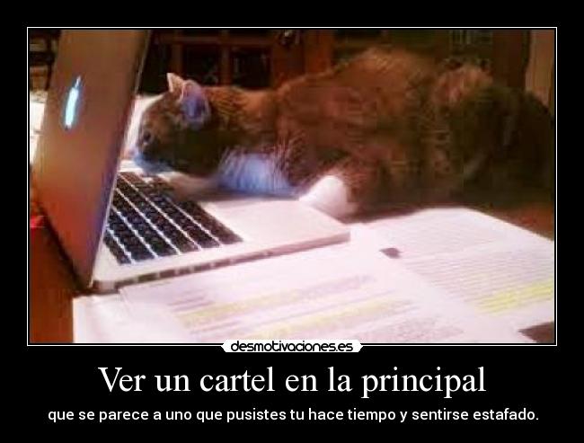 Ver un cartel en la principal -