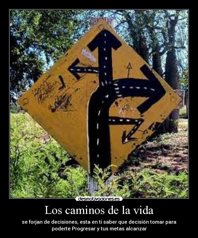 carteles vida los caminos vida desmotivaciones