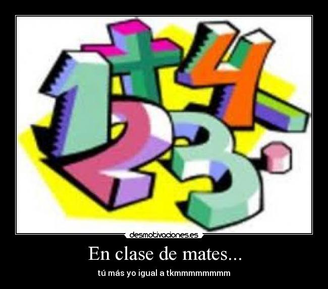 En clase de mates... -
