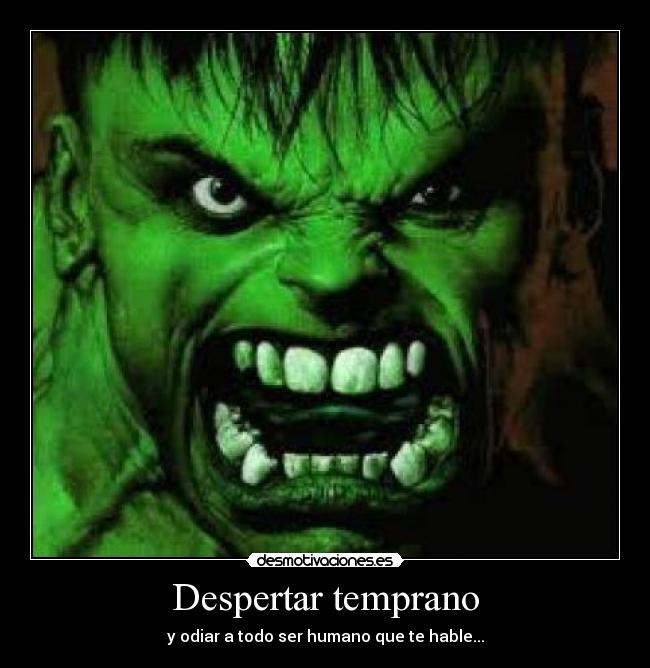 carteles despertar temprano odiar todo ser humano que hable weiia desmotivaciones