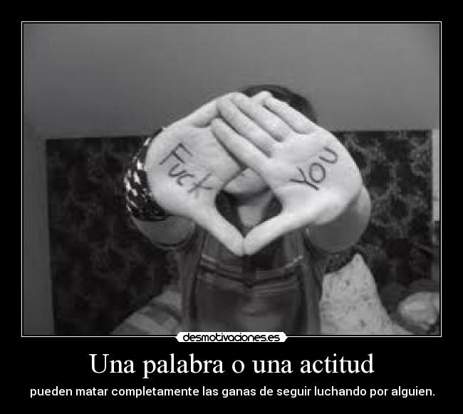 Una palabra o una actitud -
