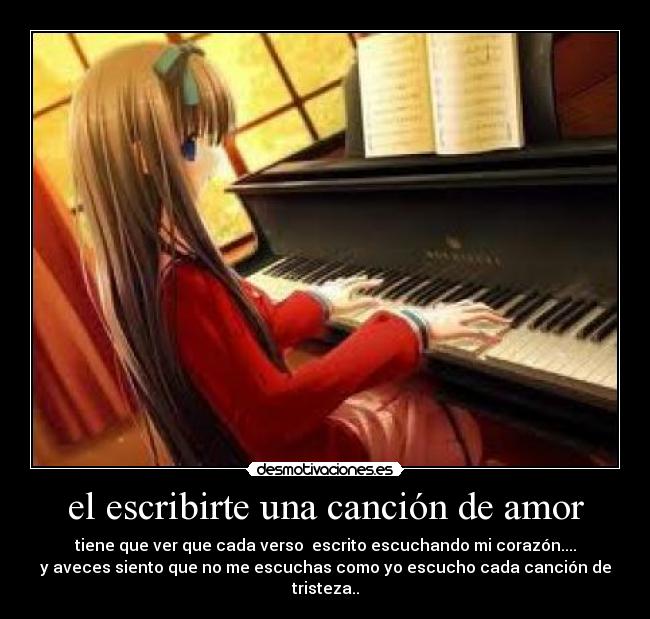 el escribirte una canción de amor - 
