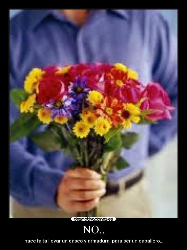 NO.. - hace falta llevar un casco y armadura para ser un caballero...