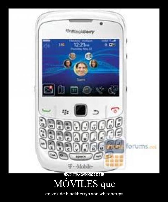 MÓVILES que - en vez de blackberrys son whiteberrys
