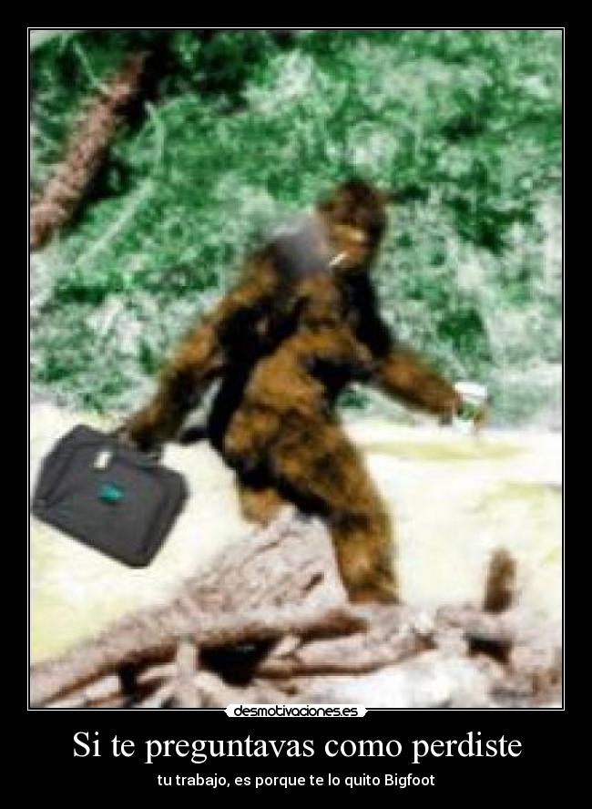 carteles bigfoot desmotivaciones