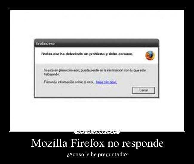 Mozilla Firefox no responde - 