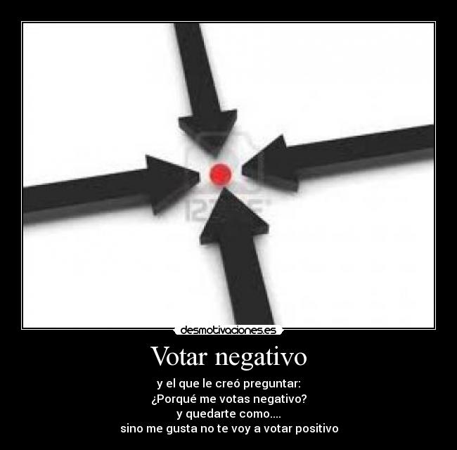 Votar negativo - y el que le creó preguntar:
¿Porqué me votas negativo?
y quedarte como....
sino me gusta no te voy a votar positivo